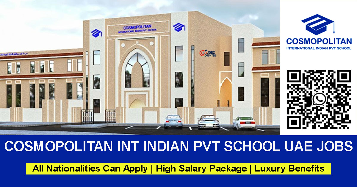 Are you searching for teaching jobs in Ajman, CBSE school vacancies in the UAE, or subject teacher jobs in Indian curriculum schools, international indian school ajman careers, non teaching jobs in ajman schools, urgent jobs in ajman for female, teacher vacancies in Ajman? Cosmopolitan International Indian School Ajman is currently hiring qualified educators and instructors to join its academic team.