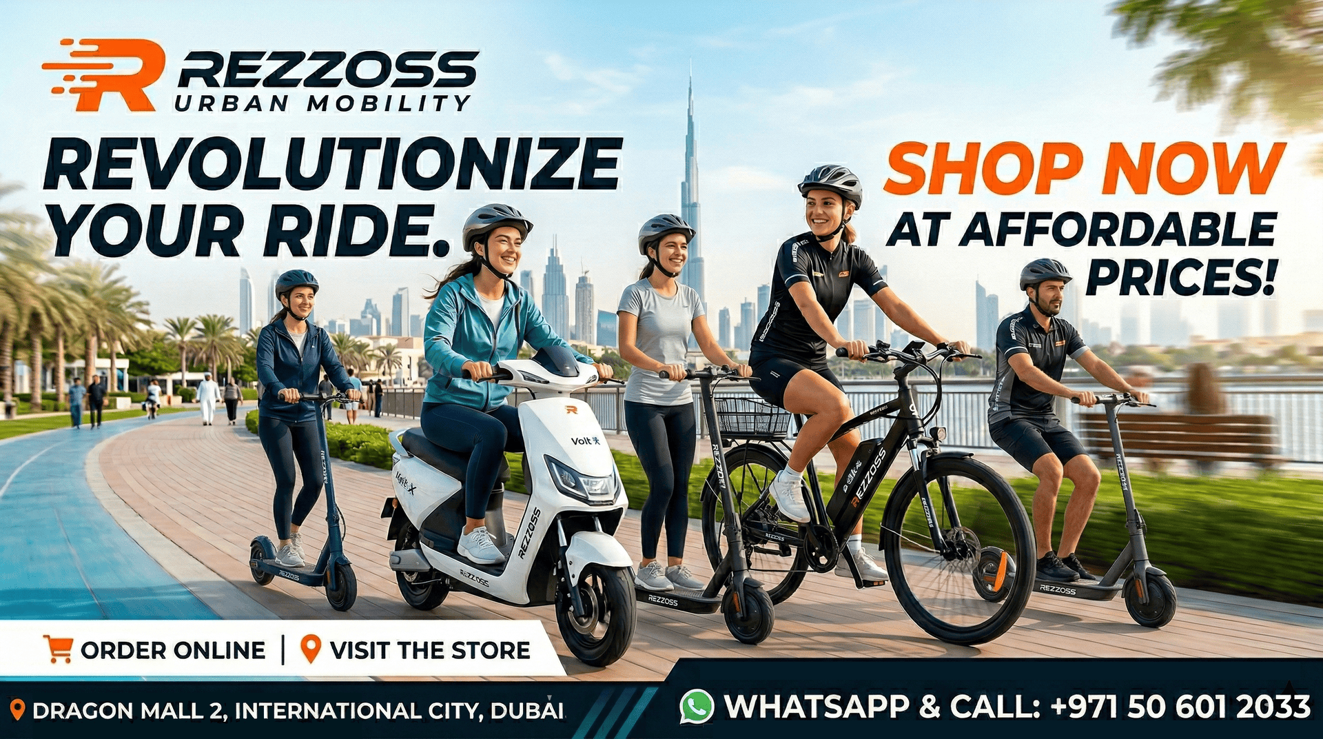 Buy Electronic Vehicles, E-Scooter, E-Bikers, Kick Scooters, in Dubai Sharjah Abu Dhabi and Across the UAE