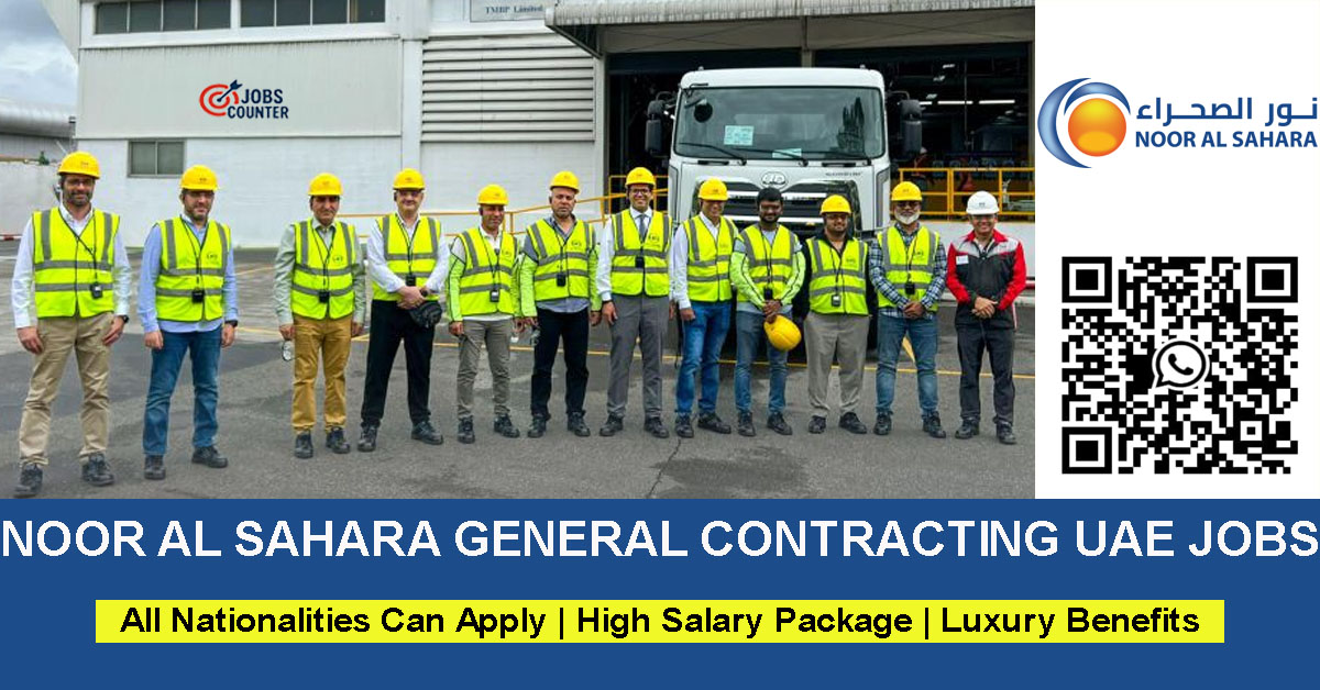 Looking for construction jobs in UAE, road contracting vacancies, project manager and engineer jobs in Abu Dhabi, HSE and QA/QC roles, quantity surveyor and draftsman jobs, or infrastructure sector careers in UAE? Noor Al Sahara General Contracting LLC is currently hiring experienced professionals for its expanding road and infrastructure projects.