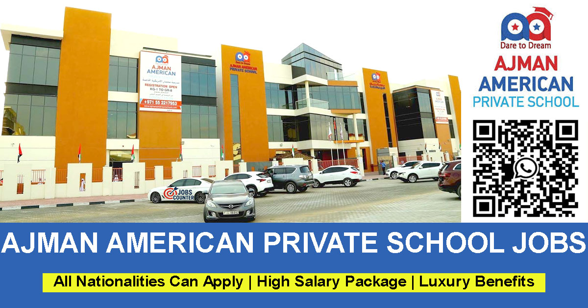 Searching for teaching jobs in Ajman, American curriculum school vacancies UAE, homeroom teacher jobs, English and French teacher careers, HOD positions, or KG leadership roles in UAE schools? Ajman American Private School is currently hiring qualified educators and academic leaders for multiple openings.