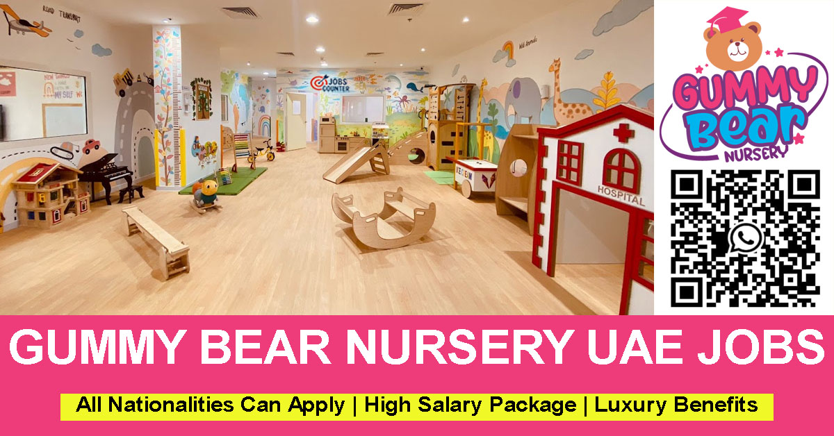 Searching for nursery teacher jobs in Dubai, primary teacher jobs UAE, urgent school vacancies in Dubai, preschool teacher jobs Dubai, non teaching school jobs, accountant, cashier job vacancies, school admin, HR, teacher assistant jobs, or childcare education careers in UAE? Apply now for Gummy Bear Nursery IMPZ and JLT Dubai.