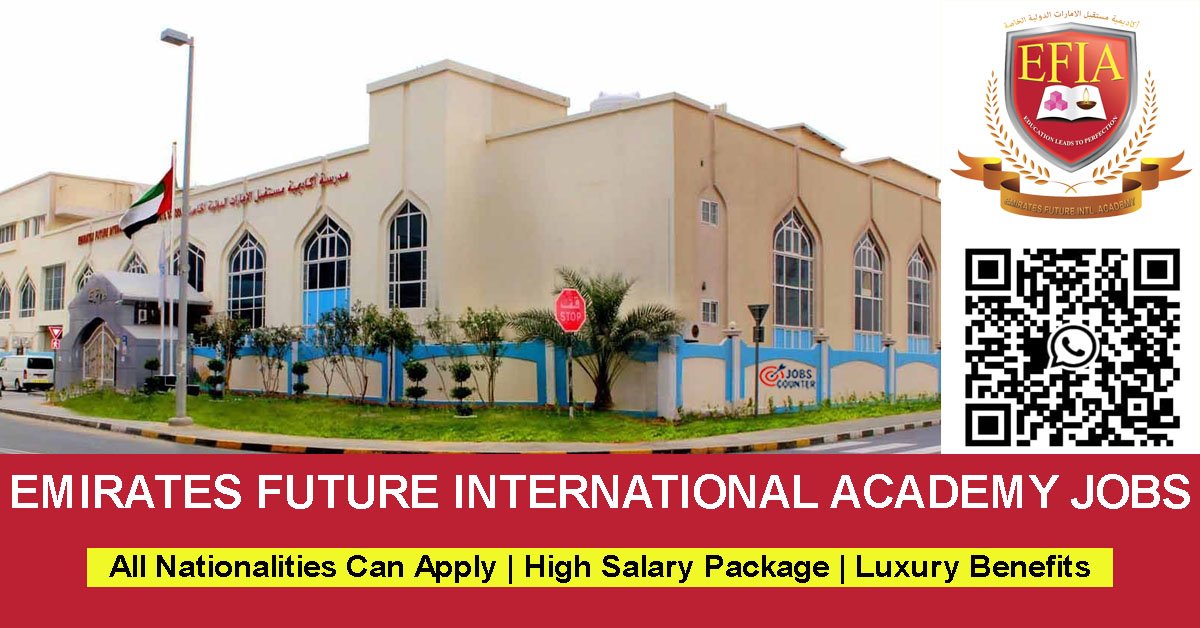 Looking for school jobs in Abu Dhabi, CBSE teaching vacancies UAE, mathematics teacher jobs, SEN teacher careers, social science teacher positions, media coordinator jobs in schools, or non teaching vacancies in UAE schools? Emirates Future International Academy (EFIA) Abu Dhabi is hiring qualified professionals.