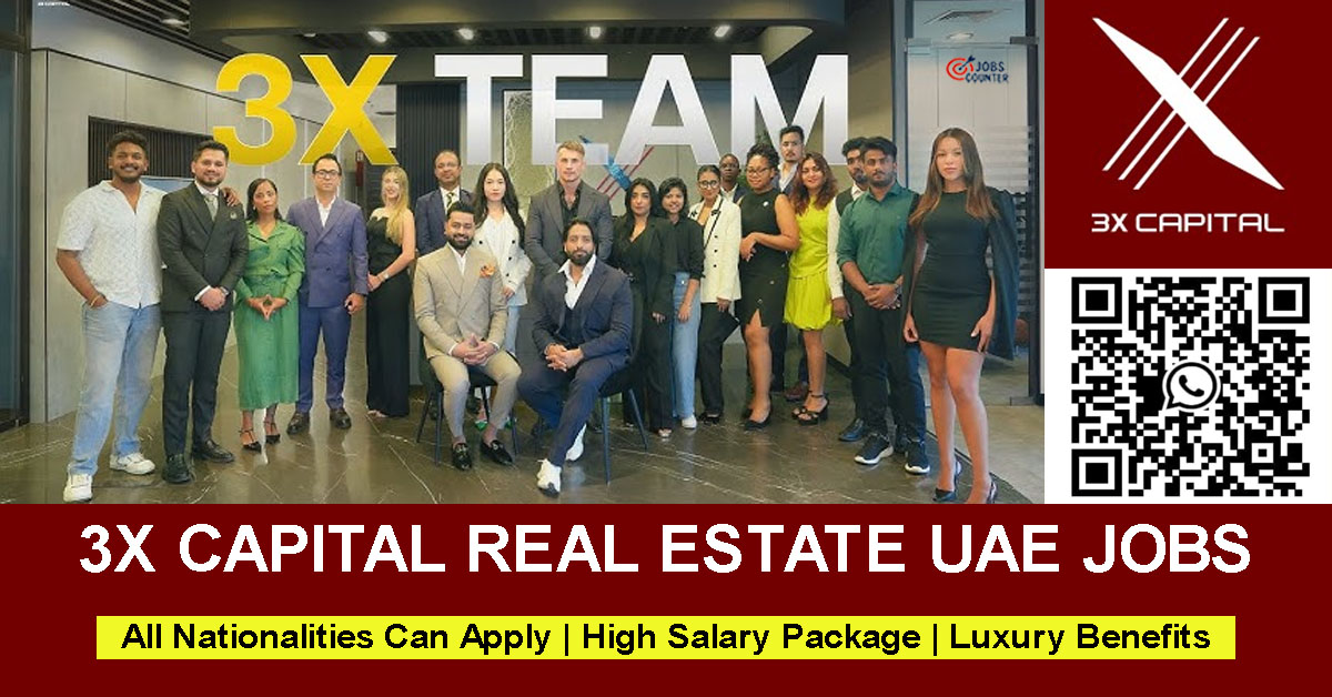 Searching for receptionist jobs in Dubai, front office jobs UAE, real estate vacancies Dubai, administration jobs UAE, customer service jobs Dubai, marketing & sales agent careers, accountant jobs UAE, jobs for females, or real estate company careers in UAE? Apply now for 3X Capital Real Estate Dubai Careers 2026.