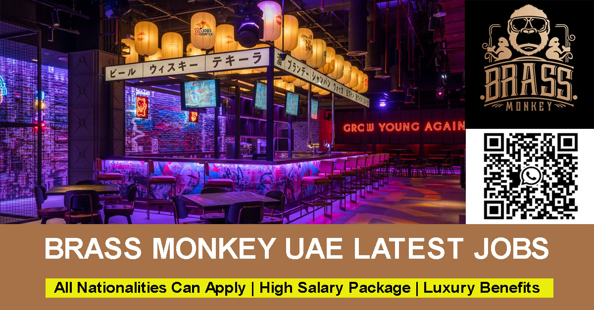 Searching for hospitality jobs in Dubai, Brass Monkey careers UAE, Brass Monkey Blue Waters jobs, city walk dubai vacancies, restaurant jobs Dubai, bartender jobs UAE, floor manager vacancies, hostess jobs Dubai, chef jobs UAE, cashier jobs Dubai, arcade technician careers, housekeeping jobs UAE, security jobs, or food and beverage jobs in Dubai? Apply now for Brass Monkey Jobs 2026.