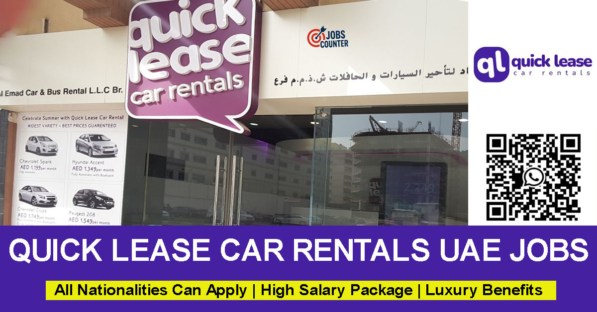 Searching for executive assistant jobs in Dubai, Quicklease Car Rental careers, administration jobs Dubai, executive jobs UAE, sales agent jobs Dubai, office boy careers, accountant jobs Dubai, marketing jobs, jobs in al barsha, al quoz dubai, or car rental company jobs? Apply for Quick Lease Car Rental Careers.
