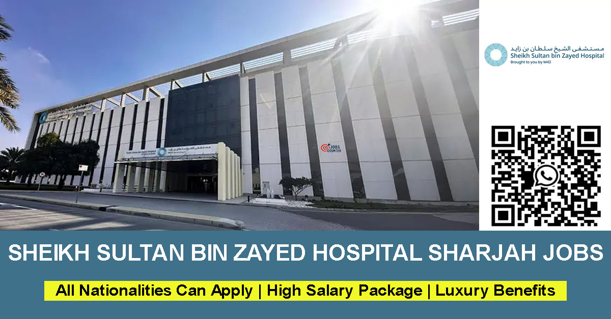 Searching for healthcare jobs in Sharjah, SSBZ Hospital Sharjah jobs, doctor jobs UAE, specialist doctor vacancies, consultant physician jobs Sharjah, ICU specialist jobs, emergency medicine jobs UAE, registered nurse jobs Sharjah, physiotherapist jobs UAE, pharmacy vacancies, radiology jobs UAE, allied healthcare careers, or hospital jobs in UAE? Apply for Sheikh Sultan bin Zayed Hospital Sharjah Vacancies.