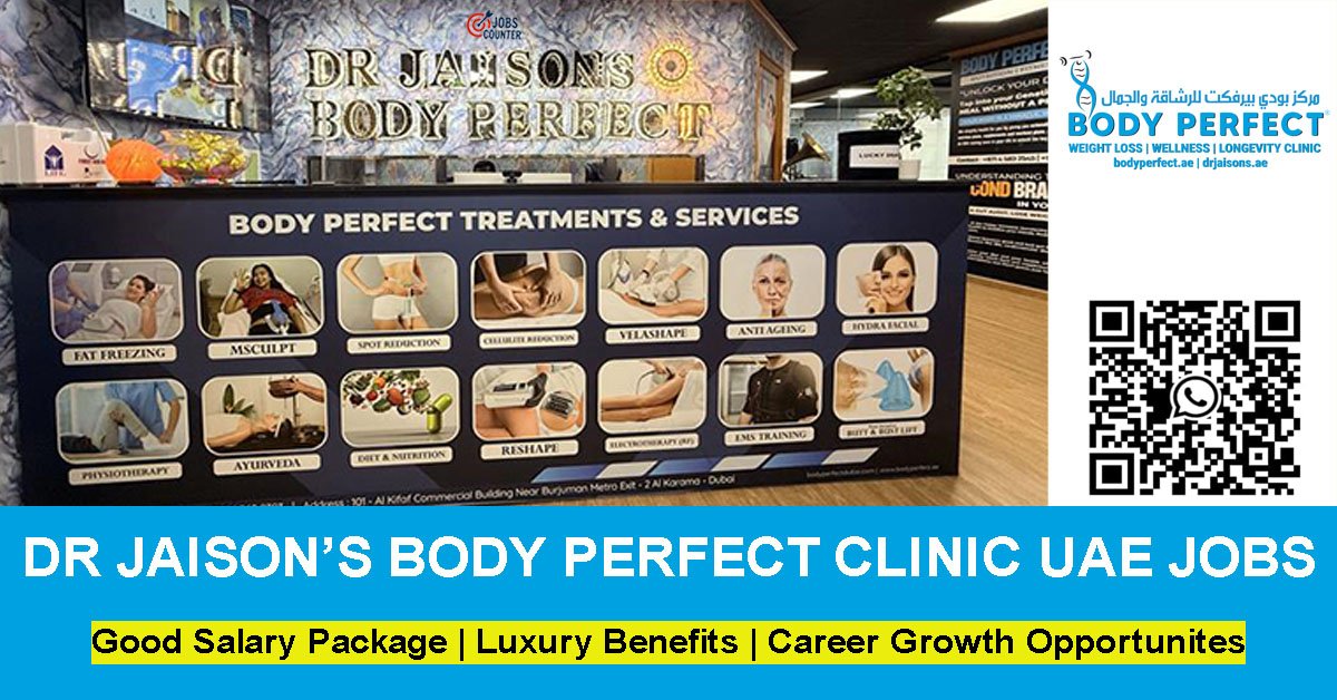 Searching for Bodyperfect Weightloss Wellness & Longevity Clinic careers, Bodyperfect jobs Dubai 2026, sales and marketing jobs in Dubai, healthcare consultant jobs, receptionist jobs, telecaller jobs Dubai, healthcare sales jobs Dubai, or customer service jobs in Dubai? Apply for Body Perfect Slimming, Fitness & Beauty Center Careers.